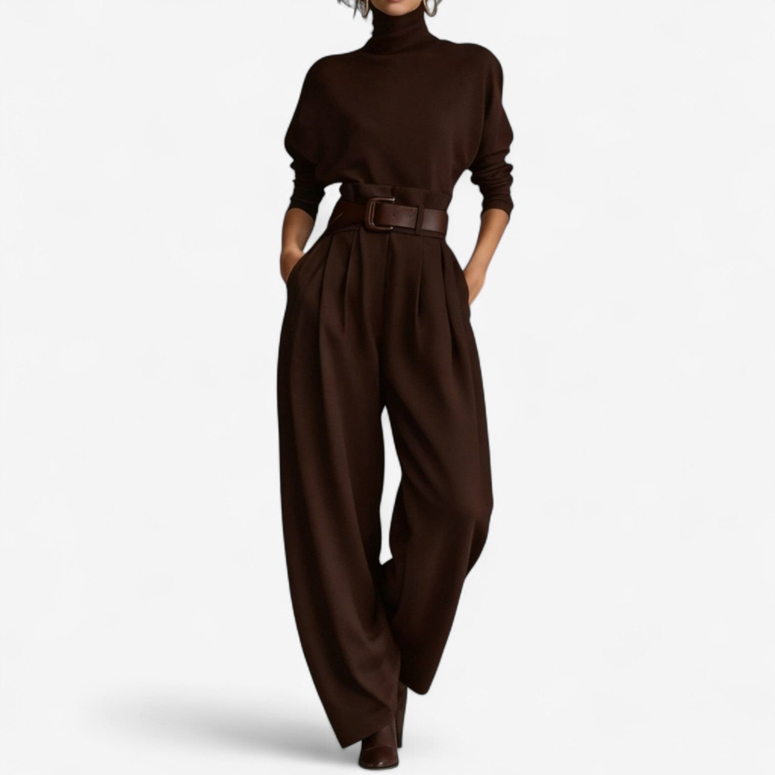 Doris - Hochkragen-Jumpsuit
