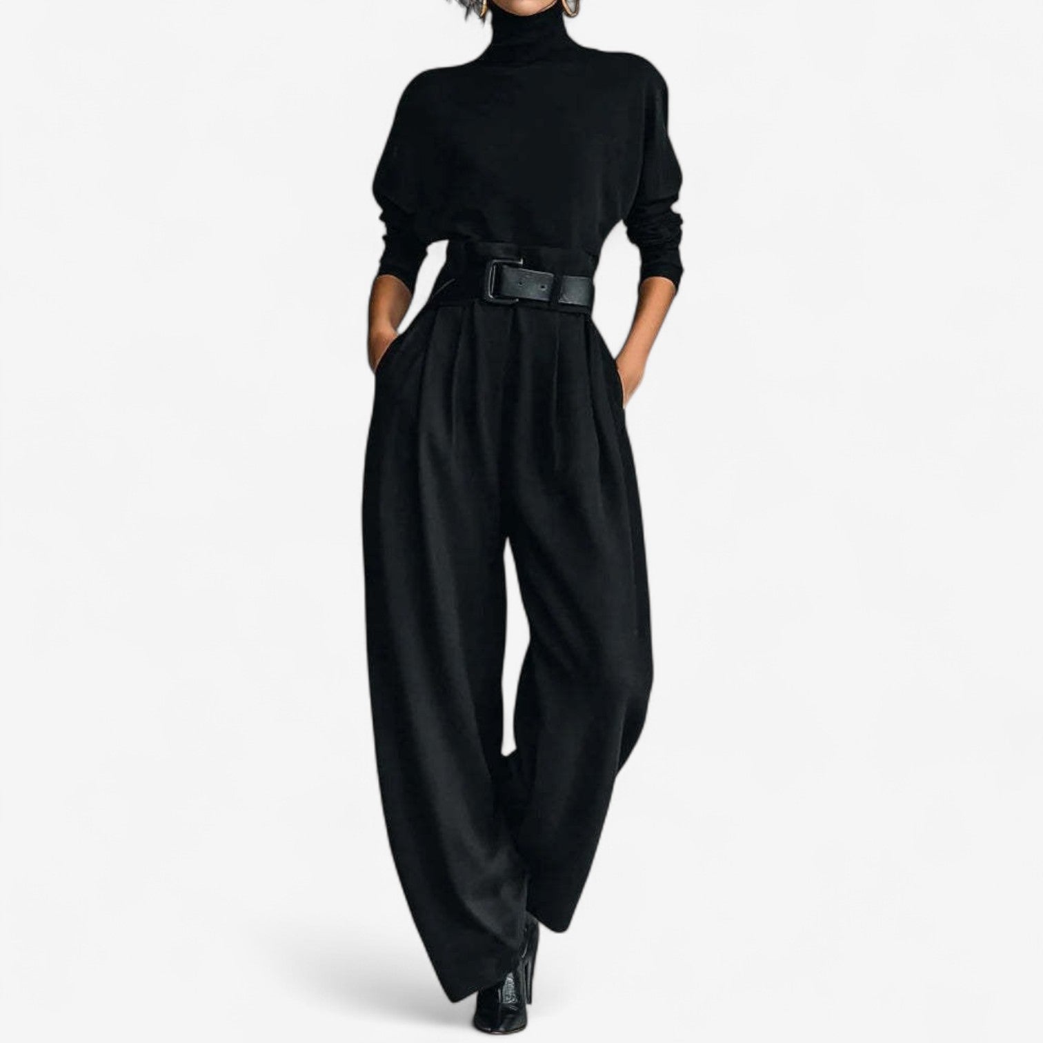 Doris - Hochkragen-Jumpsuit