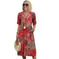 Sidonia - Lässiges Sommerkleid mit V-Ausschnitt für Frauen
