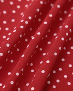 Polka Dot Ruffled Wrap Dress