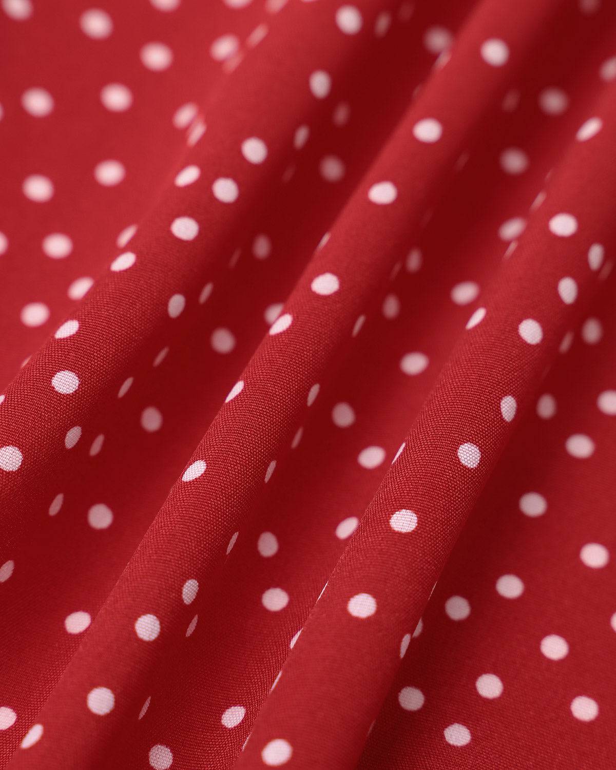 Polka Dot Ruffled Wrap Dress