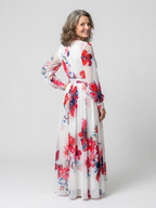 Lillian | Florales Maxikleid mit langen Ärmeln