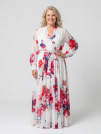 Lillian | Florales Maxikleid mit langen Ärmeln