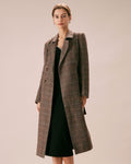 Belted Double-Breasted Coat in Coffee