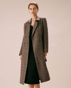 Belted Double-Breasted Coat in Coffee