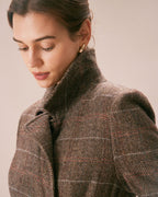 Belted Double-Breasted Coat in Coffee