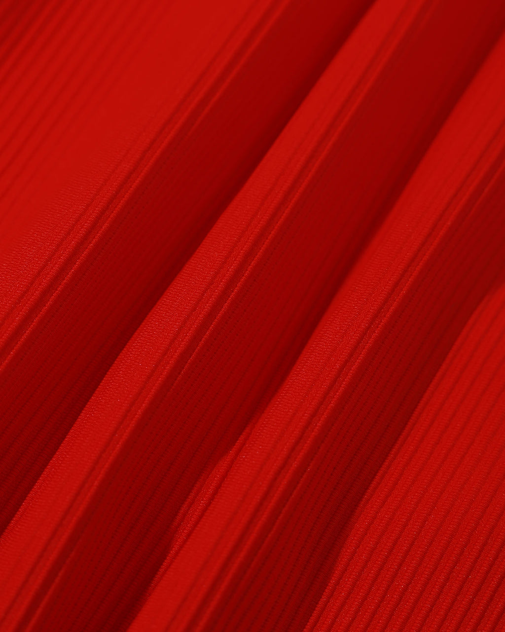 Crimson Ribbed Cross-Back One-Piece Swimsuit