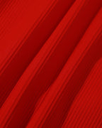 Crimson Ribbed Cross-Back One-Piece Swimsuit