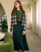 Ribbed Knit Sweater with Round Neck
