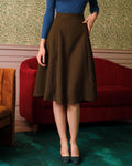 Classic High-Waisted Tweed Skirt