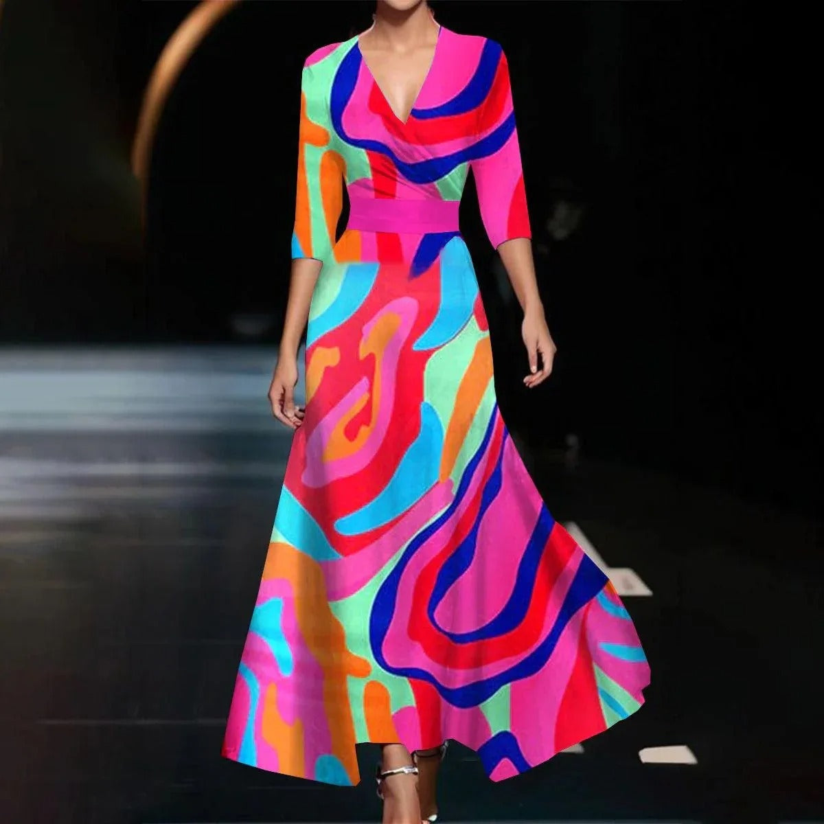 Chic Kleid mit Floral Druck