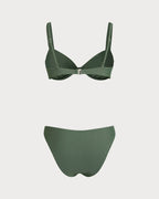 Army Green Underwire Bikini Set