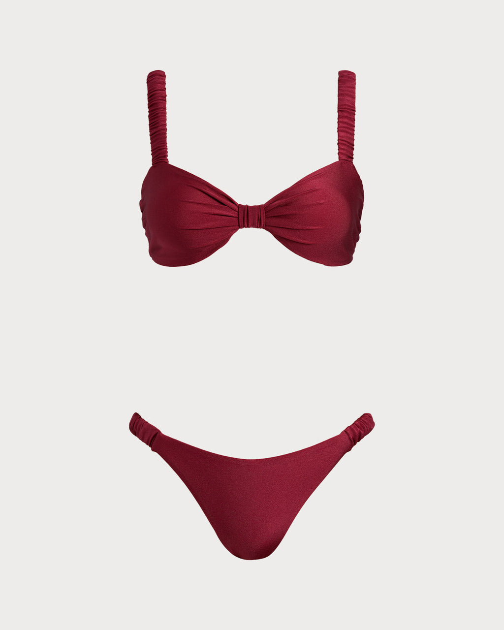 Crimson Bralette Bikini Sets