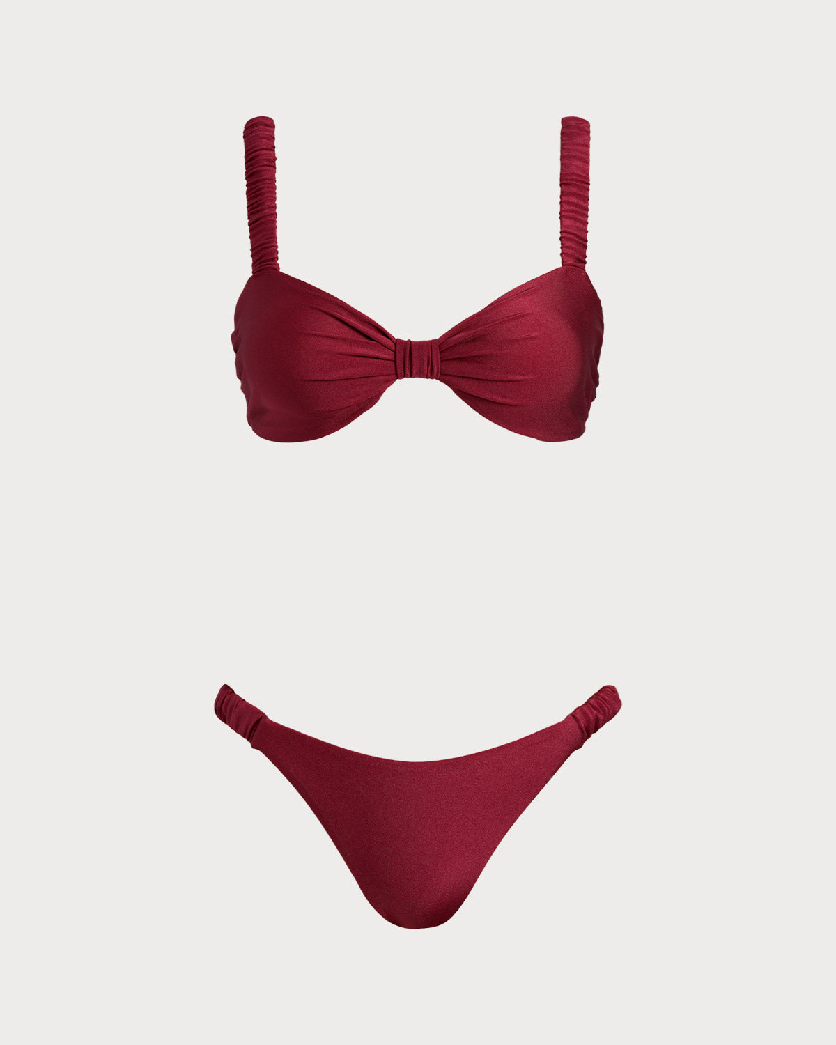 Crimson Bralette Bikini Sets