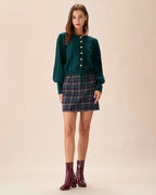 Green Lantern Knit Cardigan with Sleeve Design
