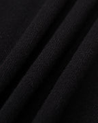 Women's Black Mermaid Maxi Dress with Square Neck Sweater Design
