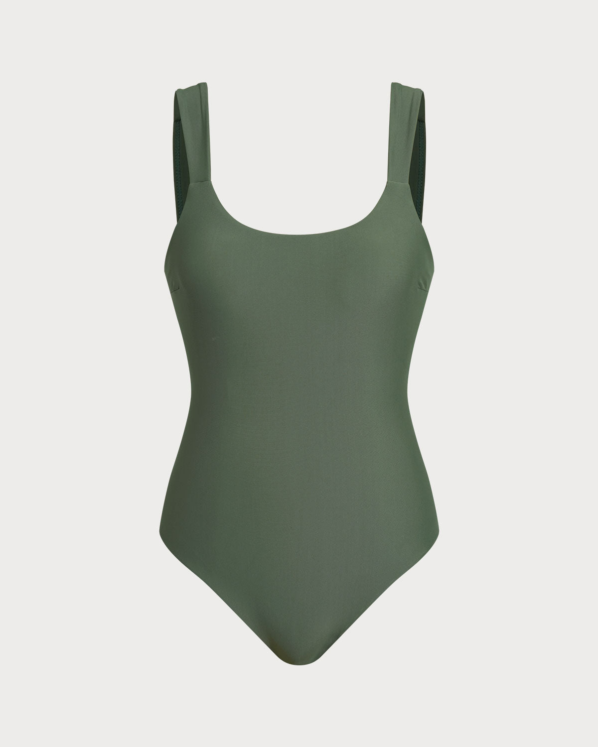 Green U-Neck Tummy Control One-Piece Swimsuit
