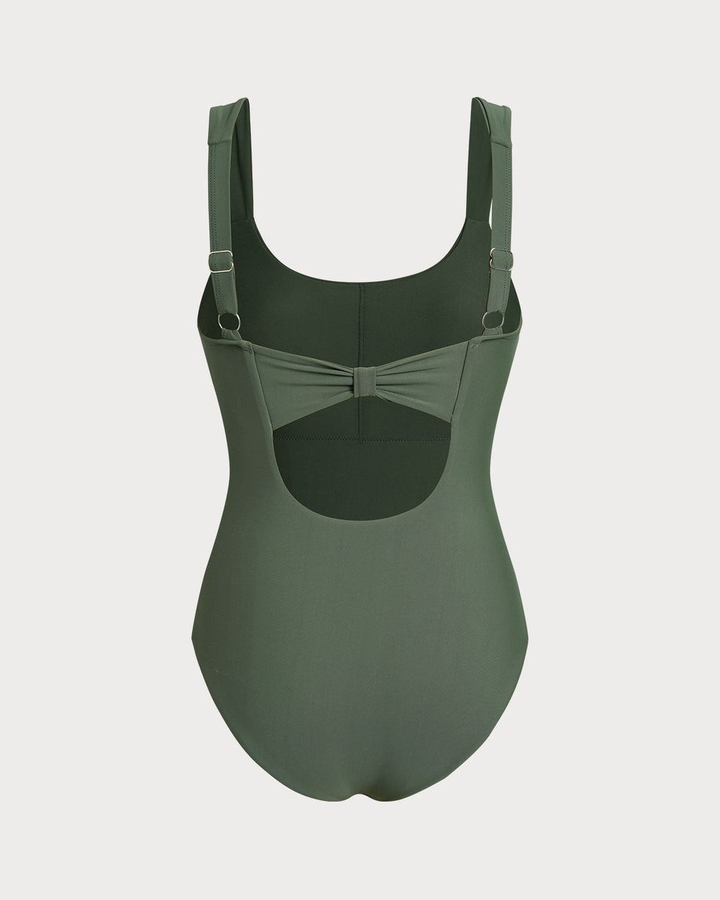 Green U-Neck Tummy Control One-Piece Swimsuit