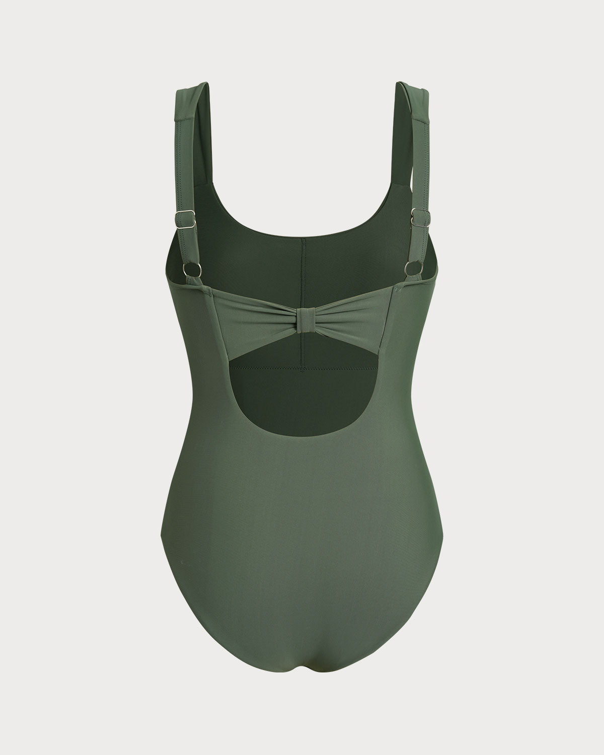 Green U-Neck Tummy Control One-Piece Swimsuit