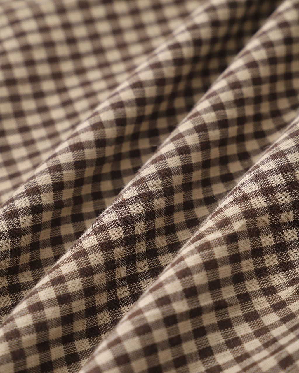 Brown Plaid Midi Dress with Button Details and Pleated Design