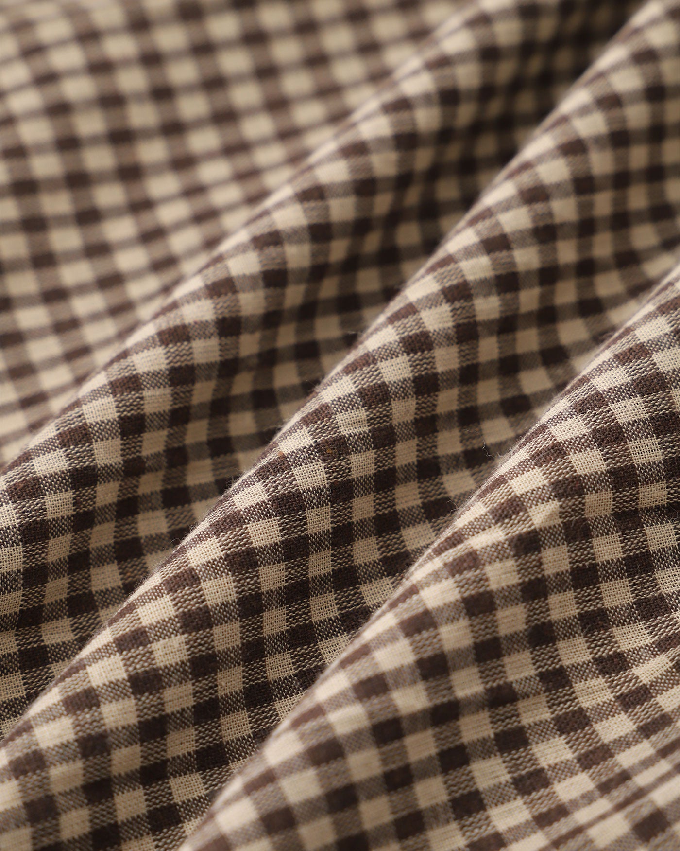 Brown Plaid Midi Dress with Button Details and Pleated Design