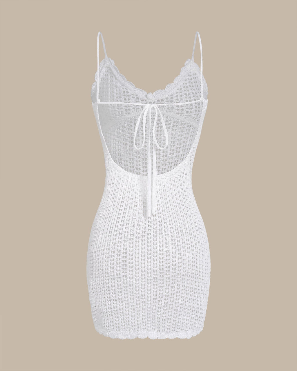 White Drawstring Beach Cover-Up