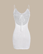 White Drawstring Beach Cover-Up
