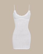 White Drawstring Beach Cover-Up