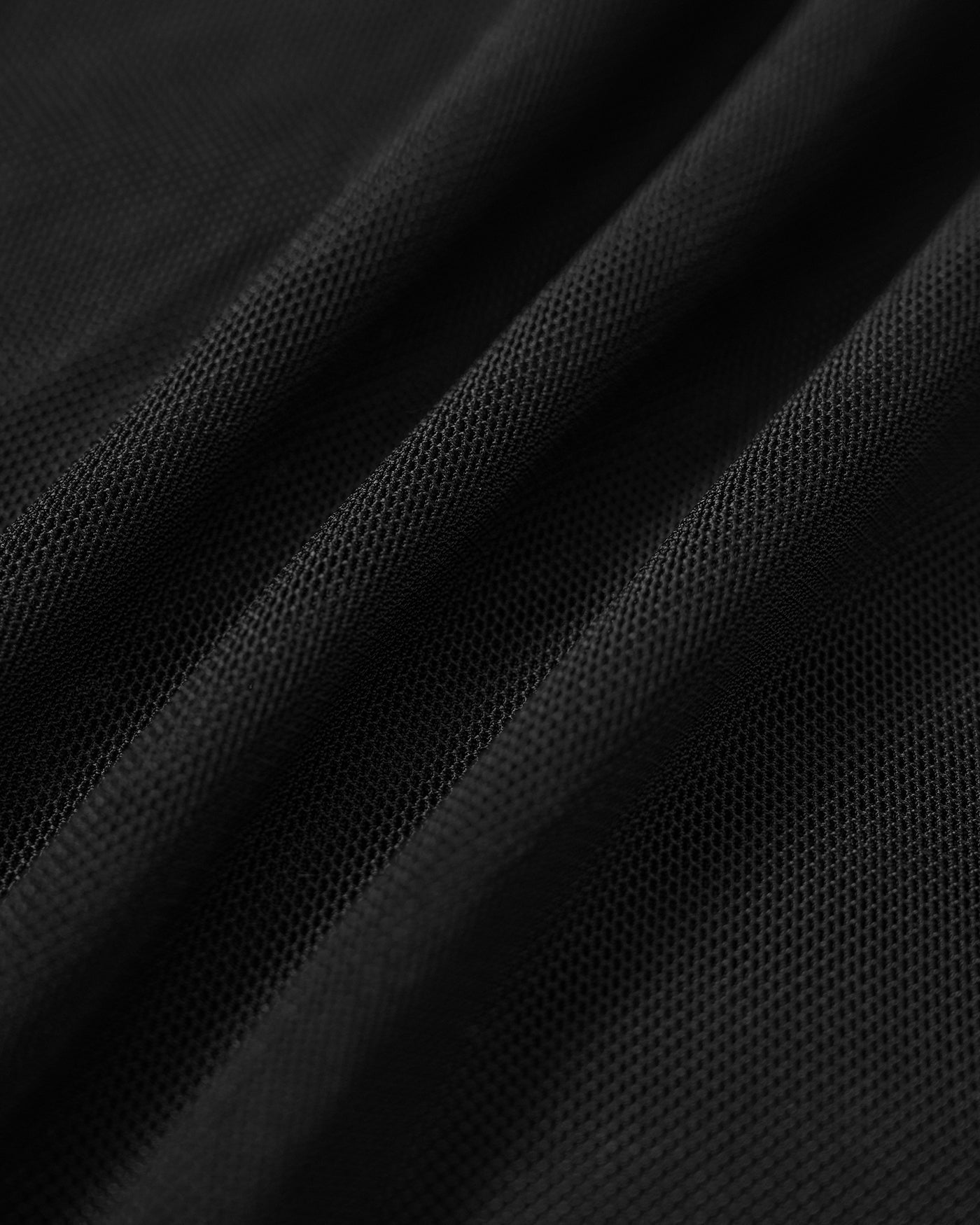 Black Ruffled Mesh Kaftan