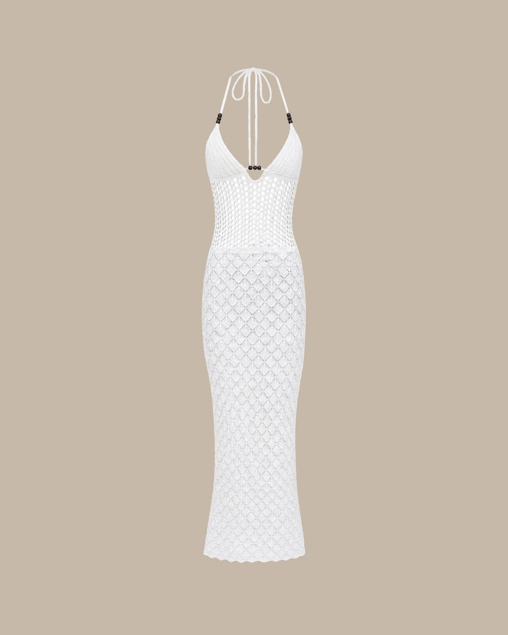 White Knit Halter Cover-Up