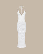 White Knit Halter Cover-Up