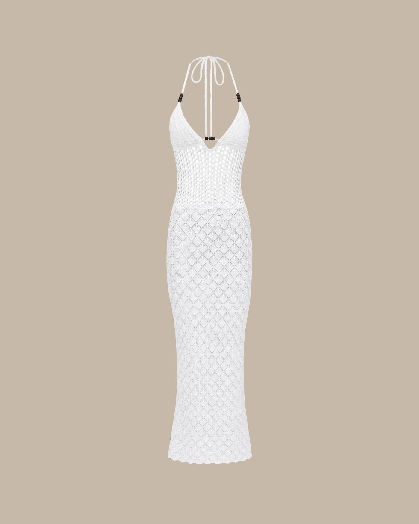 White Knit Halter Cover-Up