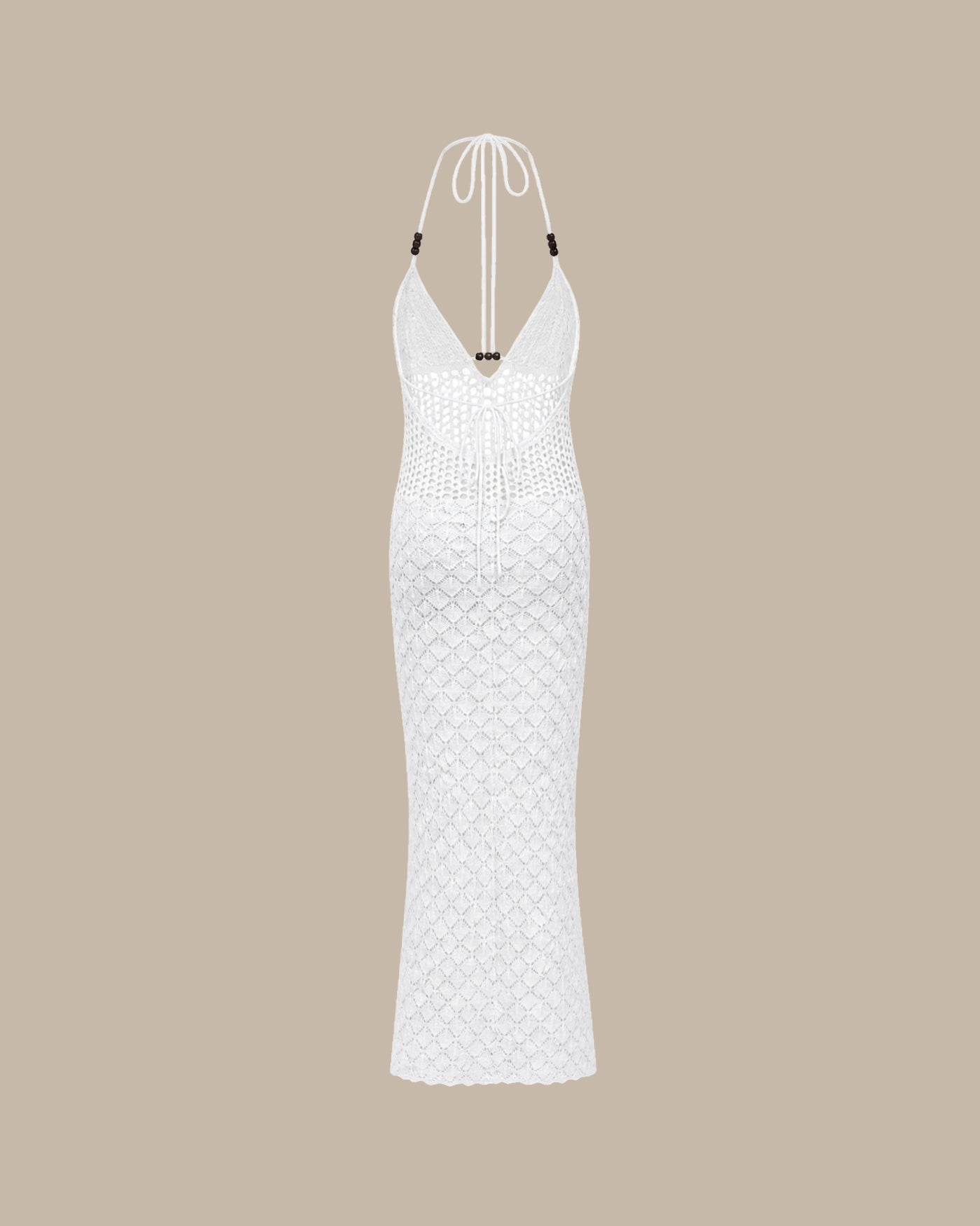 White Knit Halter Cover-Up