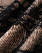 Maxi Dress with Black Lace Accents