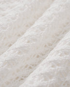 White Crochet Drawstring Swim Cover-Up