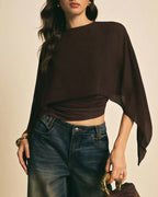 Coffee-Inspired Cape Sleeve T-Shirt
