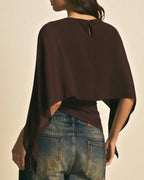 Coffee-Inspired Cape Sleeve T-Shirt