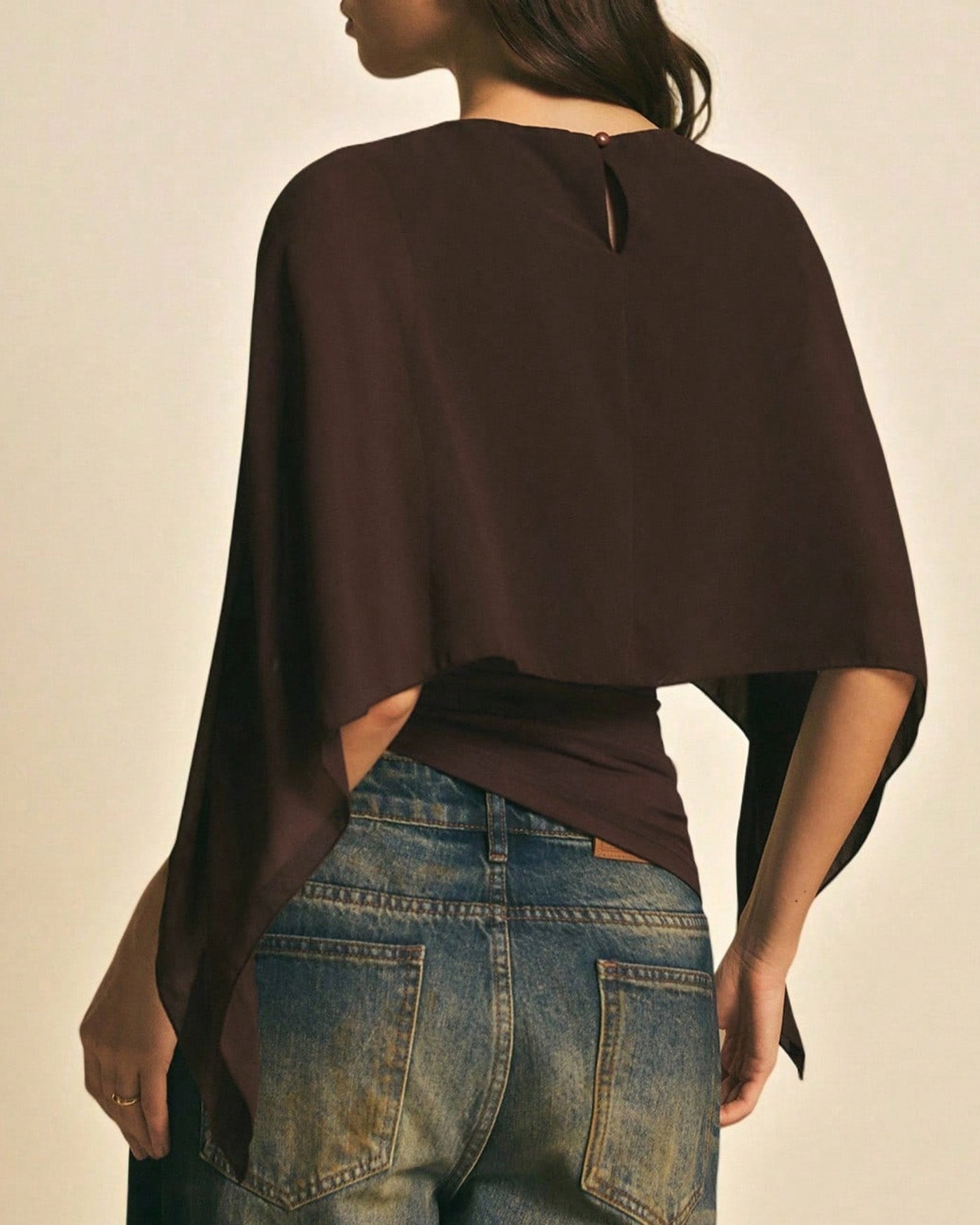 Coffee-Inspired Cape Sleeve T-Shirt