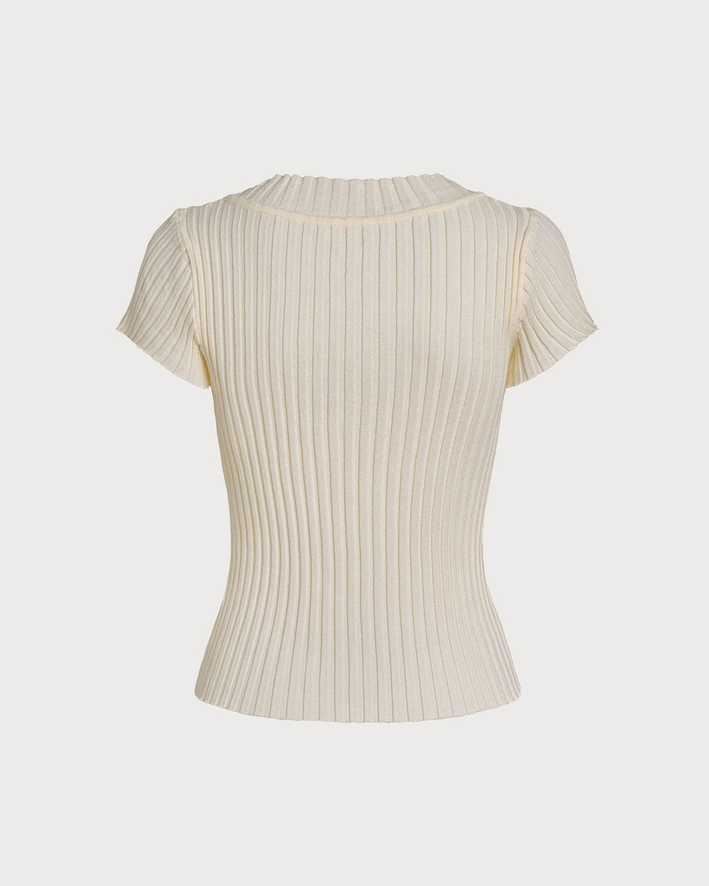 V-Neck Tee in Apricot Texture