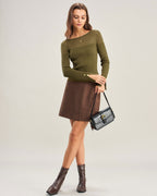 Translucent Green Knit T-Shirt