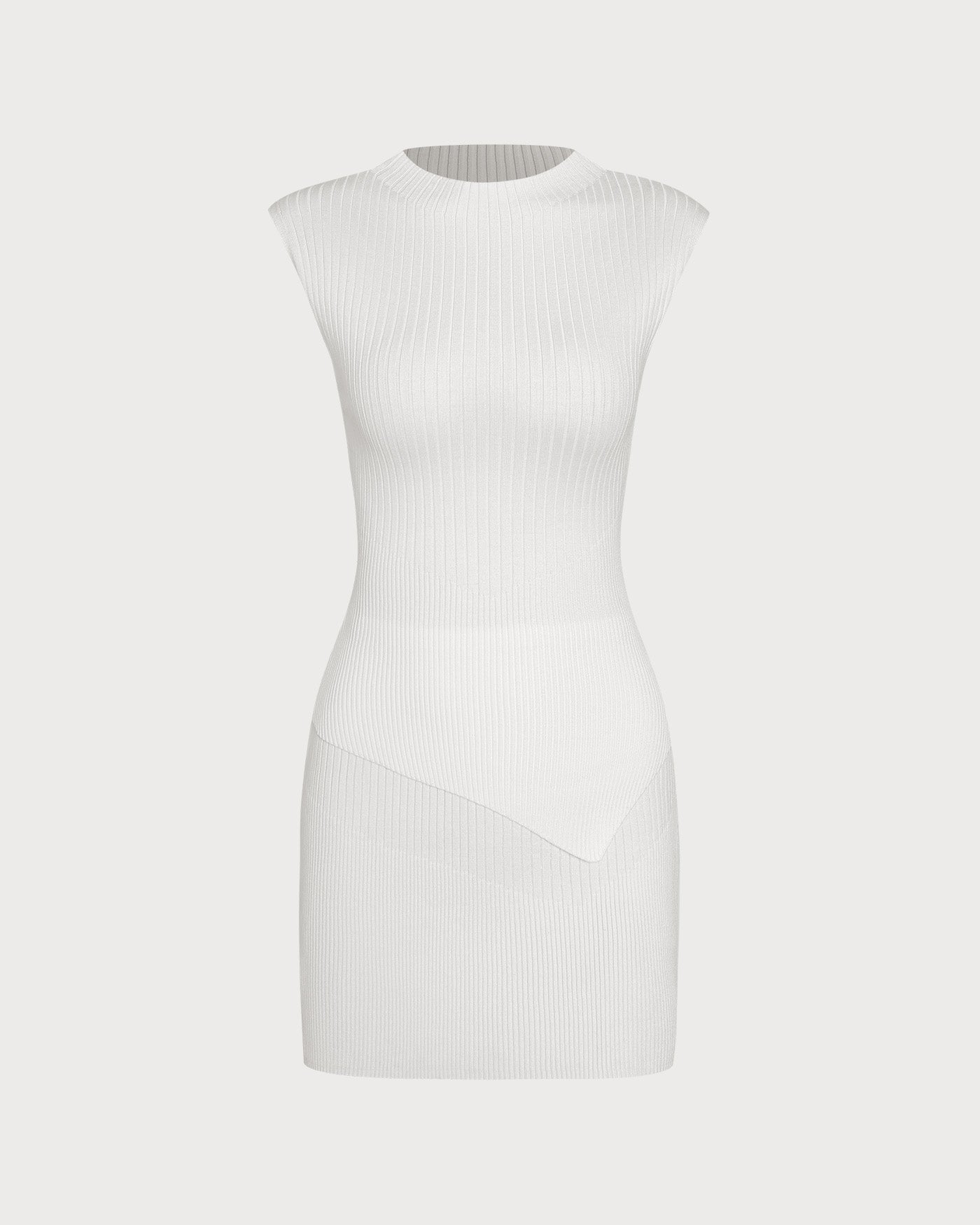 Off-White Textured Turtle Neck Two-Piece Outfit