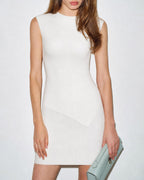 Off-White Textured Turtle Neck Two-Piece Outfit