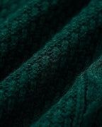 Emerald Mock Neck Sweater with Lantern Sleeves