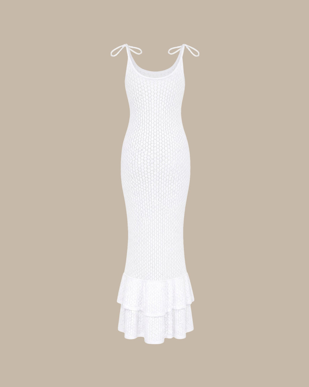 White Cut-Out Tie Strap Summer Dress