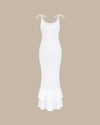 White Cut-Out Tie Strap Summer Dress