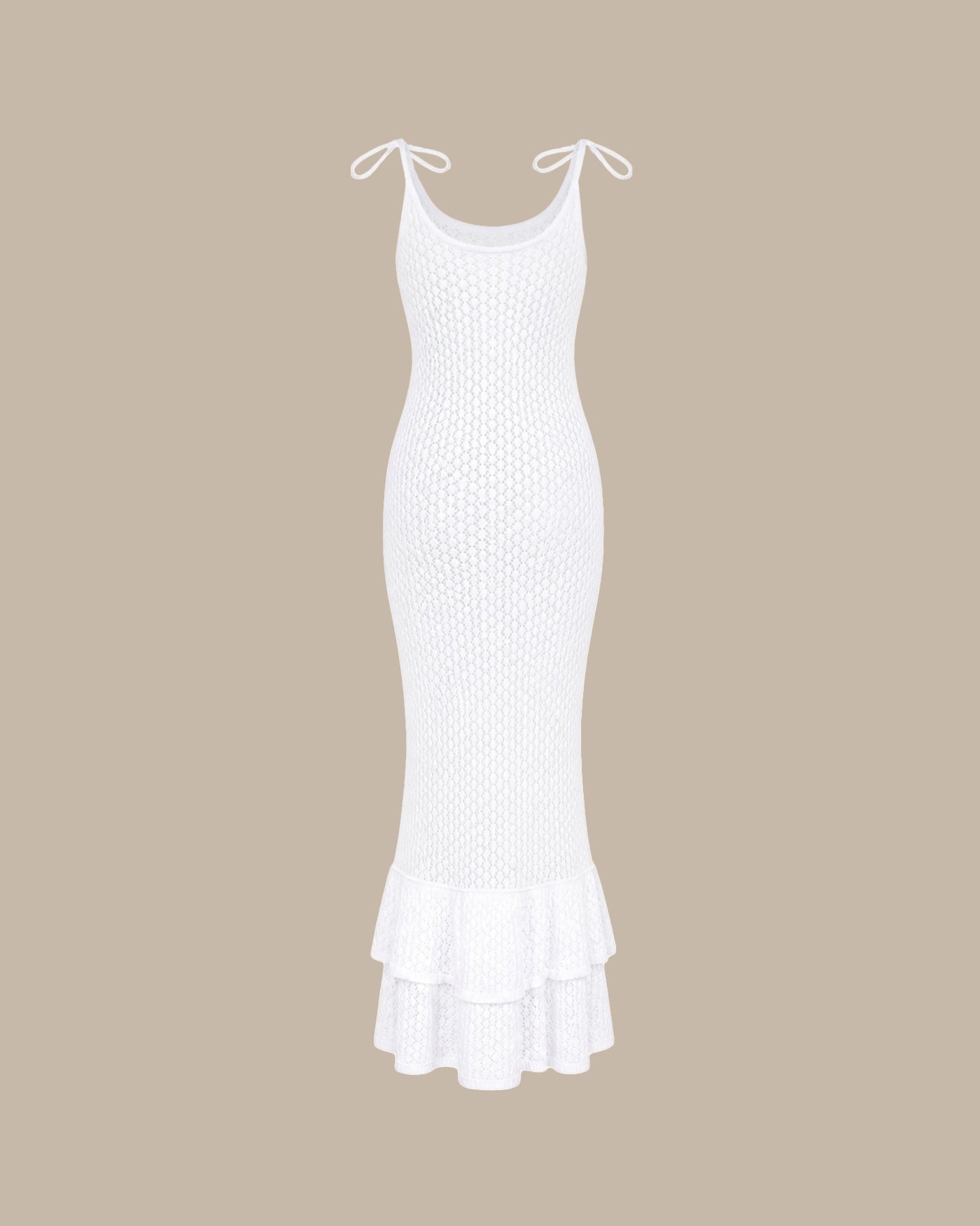 White Cut-Out Tie Strap Summer Dress