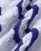 Textured Beach Dress with Blue Stripes
