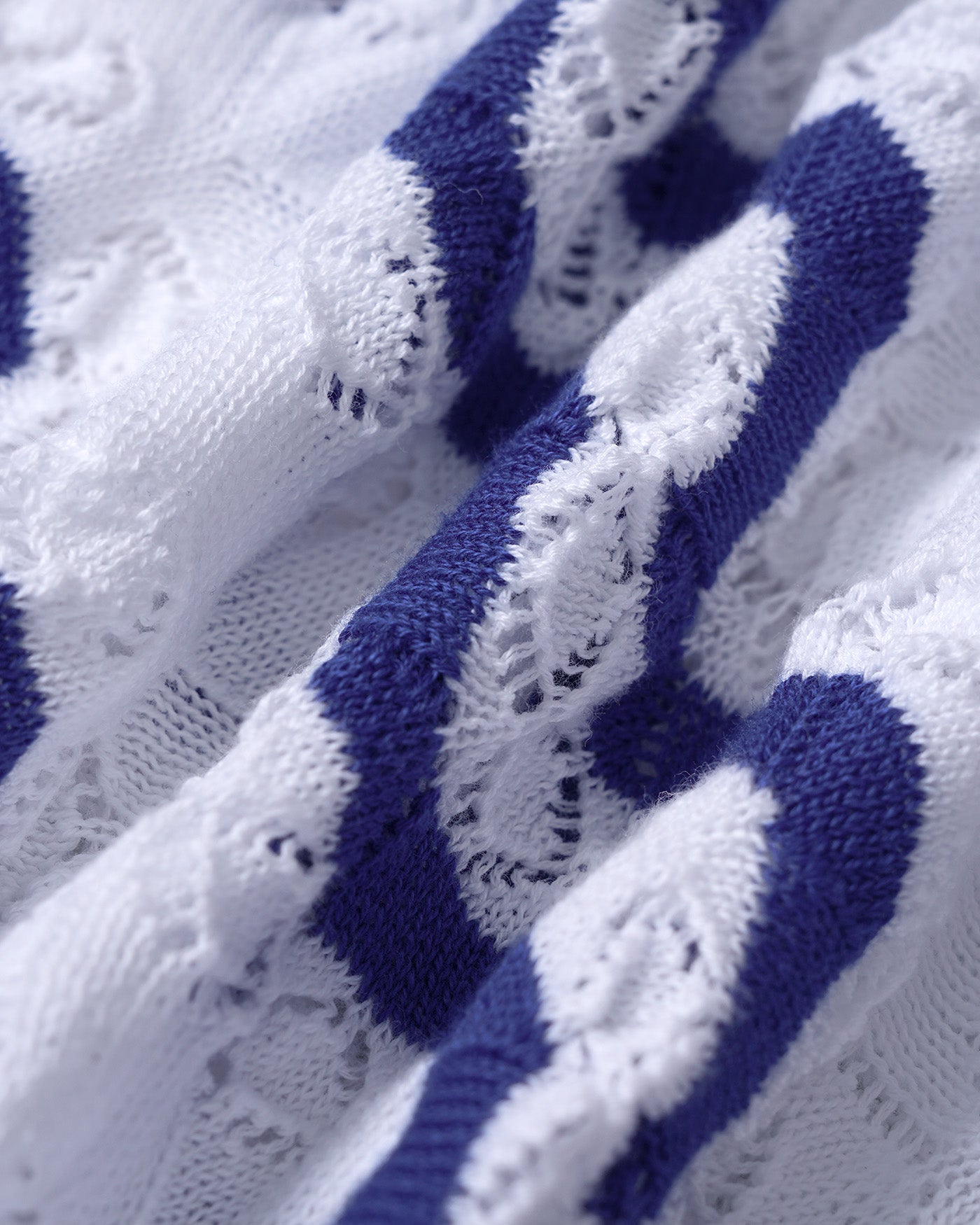 Textured Beach Dress with Blue Stripes