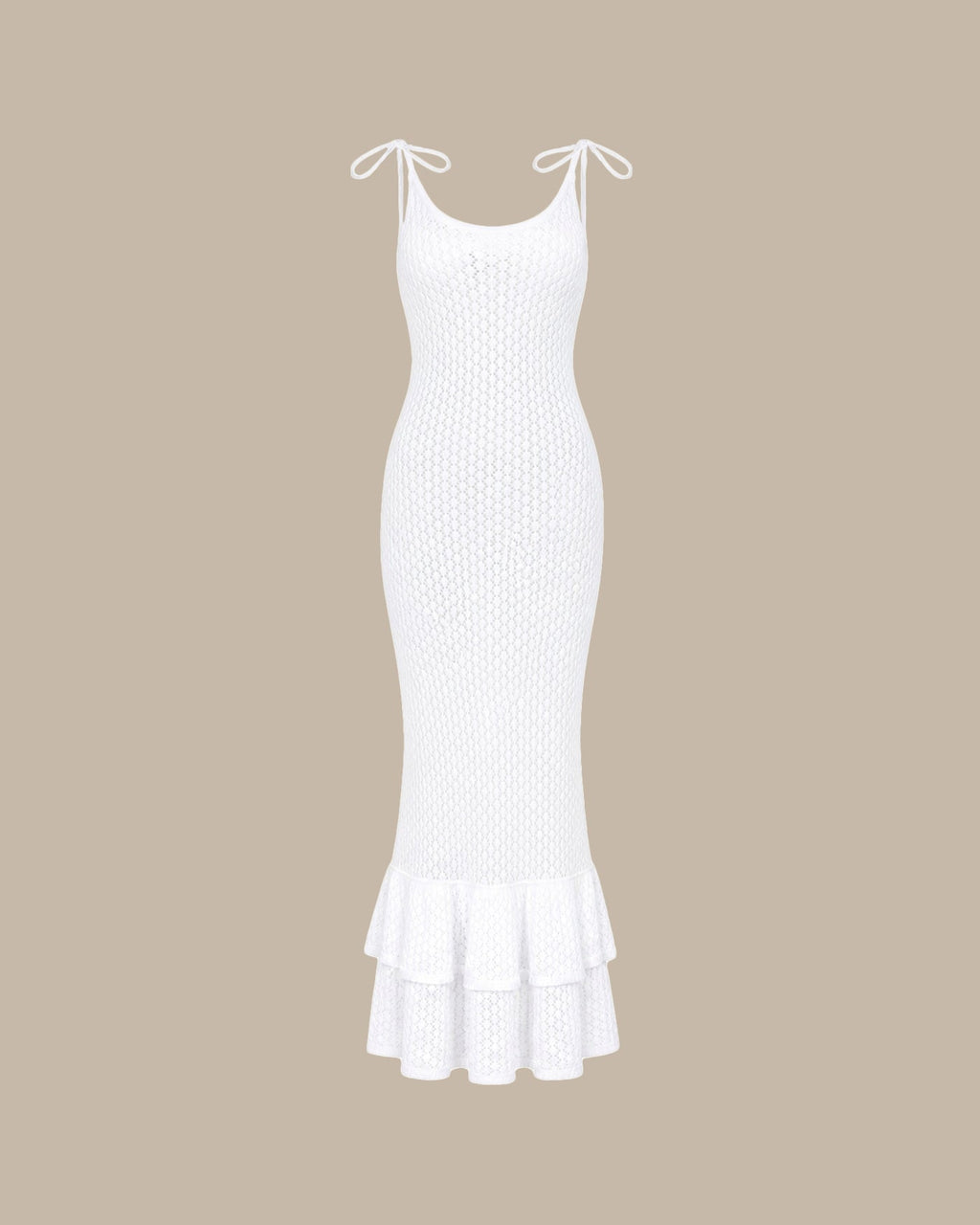 White Cut-Out Tie Strap Summer Dress