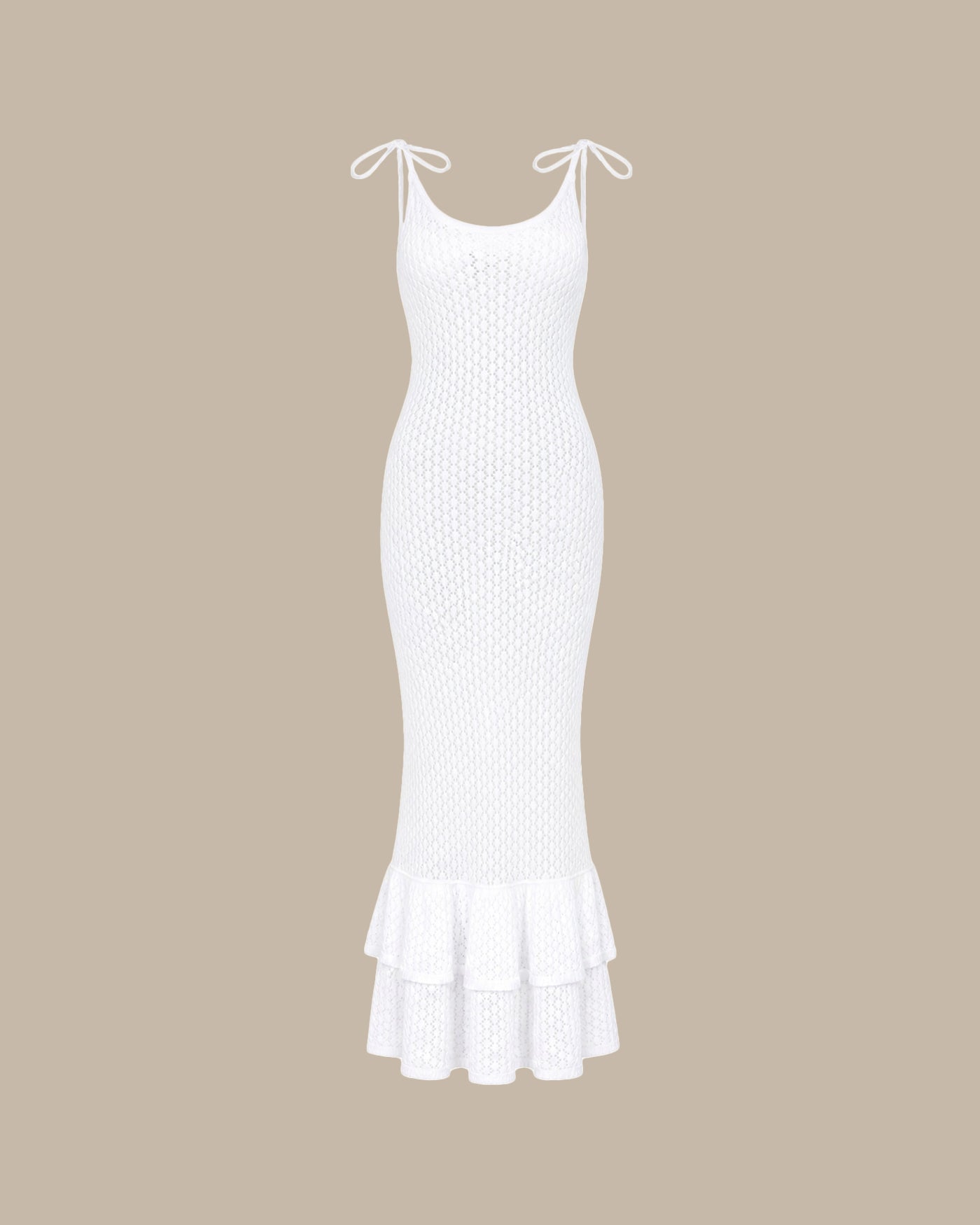 White Cut-Out Tie Strap Summer Dress